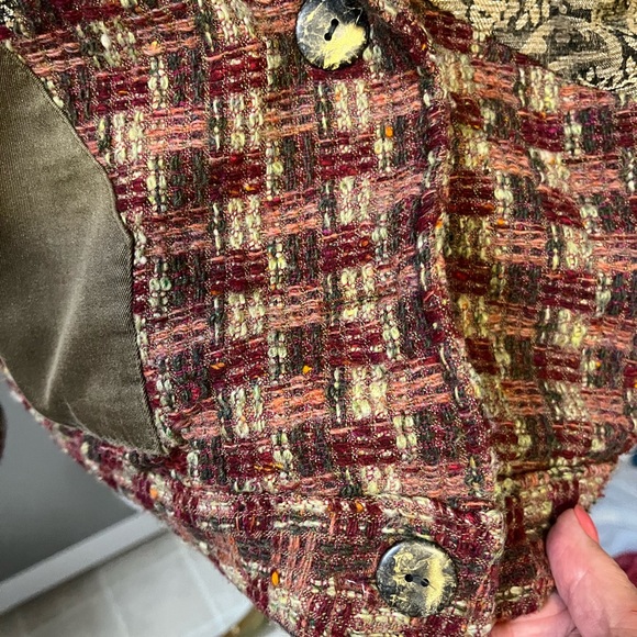 VTG 80’s Canvasbacks Patchwork Jacket Blazer L - Picture 6 of 8